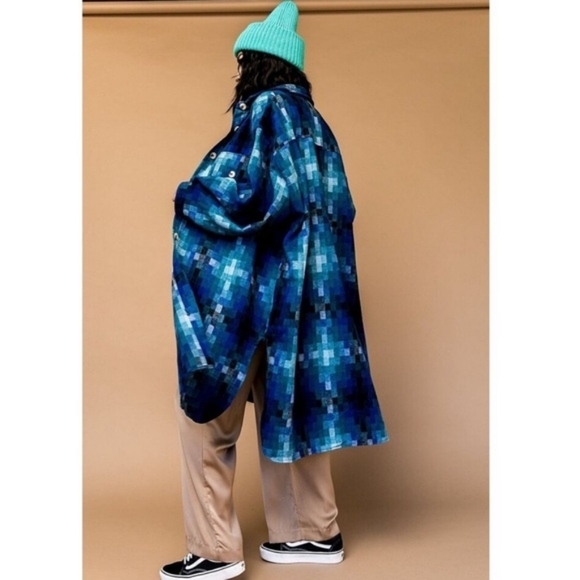 Dressed In Lala Cosmos Oversized Grunge Wool Jacket Nwot - Picture 4 of 10